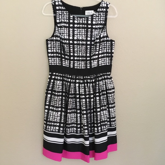 Eliza J Dresses & Skirts - Eliza J Houndstooth Fit and Flare Dress